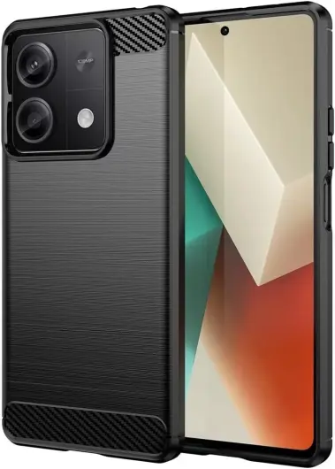 Xiaomi Redmi Note 13 5G Hoesje Geborsteld TPU Back Cover Zwart afbeelding 1
