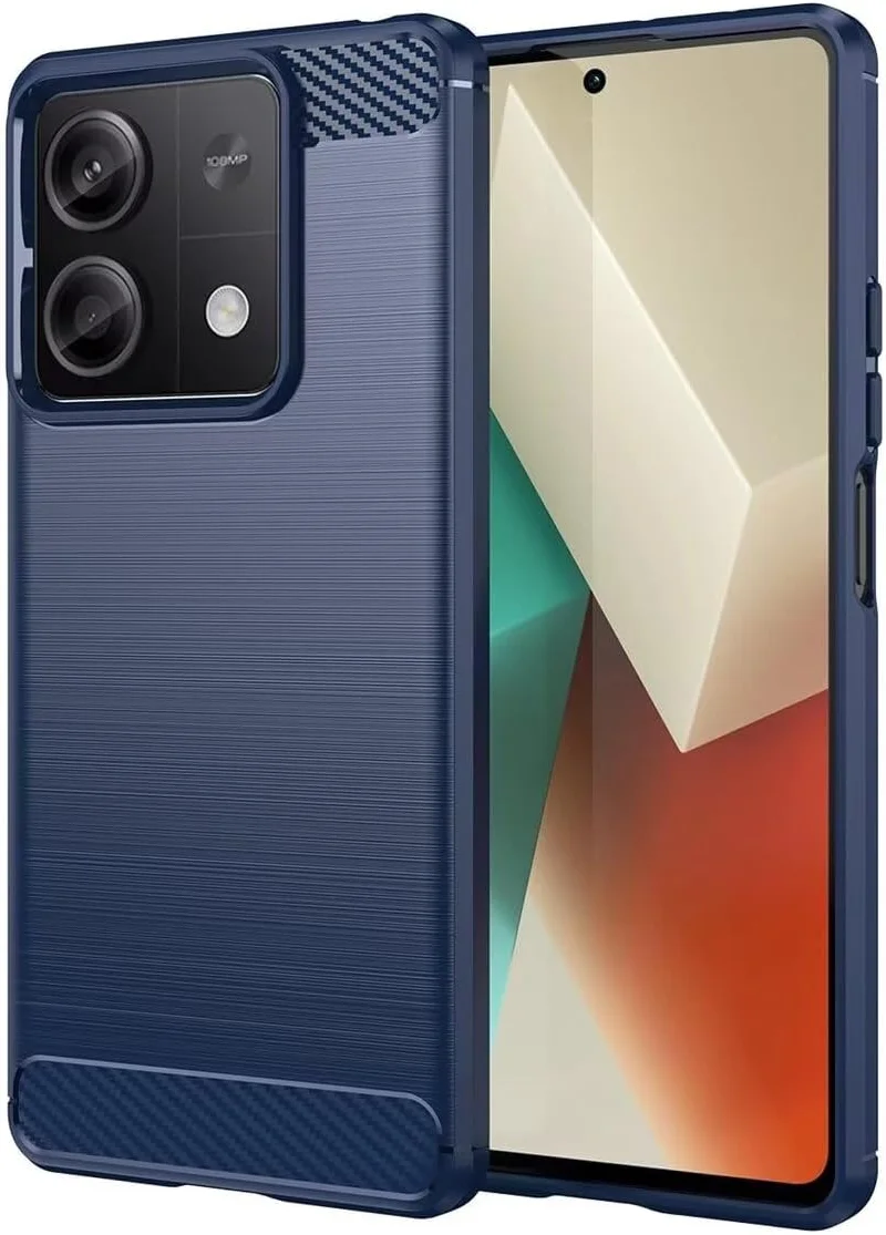 Xiaomi Redmi Note 13 5G Hoesje Geborsteld TPU Back Cover Blauw afbeelding 1