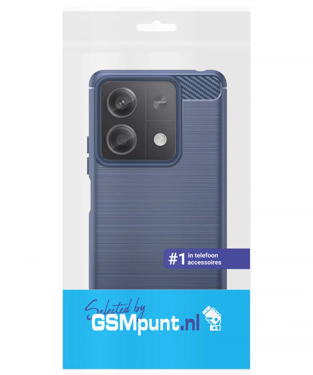 Xiaomi Redmi Note 13 5G Hoesje Geborsteld TPU Back Cover Blauw afbeelding 10