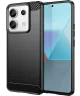 Xiaomi Redmi Note 13 Pro 5G/Poco X6 Hoesje Geborsteld Backcover Zwart