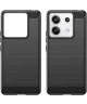 Xiaomi Redmi Note 13 Pro 5G/Poco X6 Hoesje Geborsteld Backcover Zwart