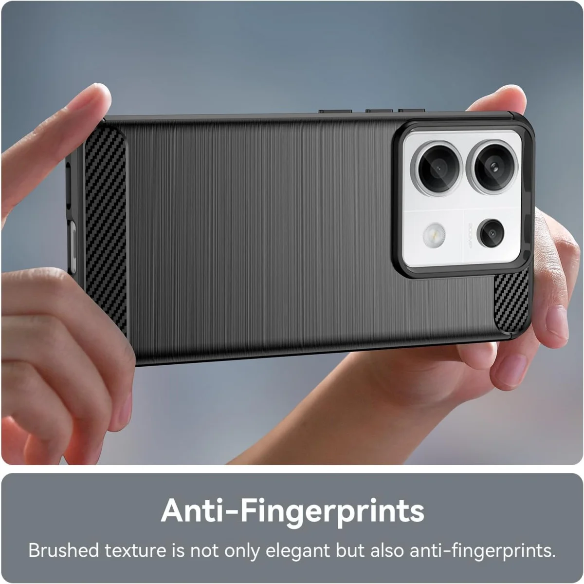 Xiaomi Redmi Note 13 Pro 5G/Poco X6 Hoesje Geborsteld Backcover Zwart afbeelding 7