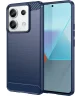 Xiaomi Redmi Note 13 Pro 5G/Poco X6 Hoesje Geborsteld Backcover Blauw