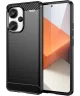 Xiaomi Redmi Note 13 Pro Plus Hoesje Geborsteld TPU Back Cover Zwart