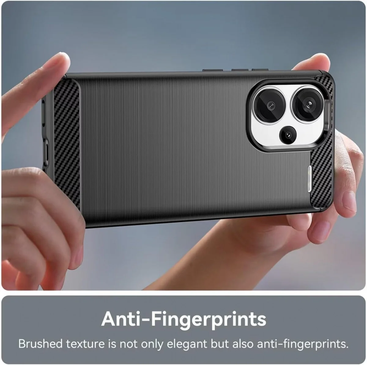 Xiaomi Redmi Note 13 Pro Plus Hoesje Geborsteld TPU Back Cover Zwart afbeelding 6