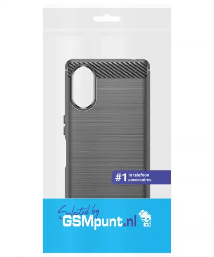 Sony Xperia 5 V Hoesje Geborsteld TPU Flexibele Back Cover Zwart afbeelding 9