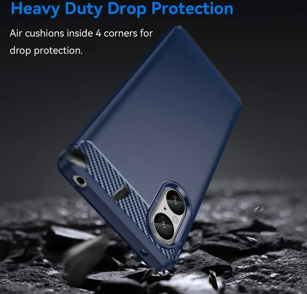 Sony Xperia 5 V Hoesje Geborsteld TPU Flexibele Back Cover Blauw afbeelding 5