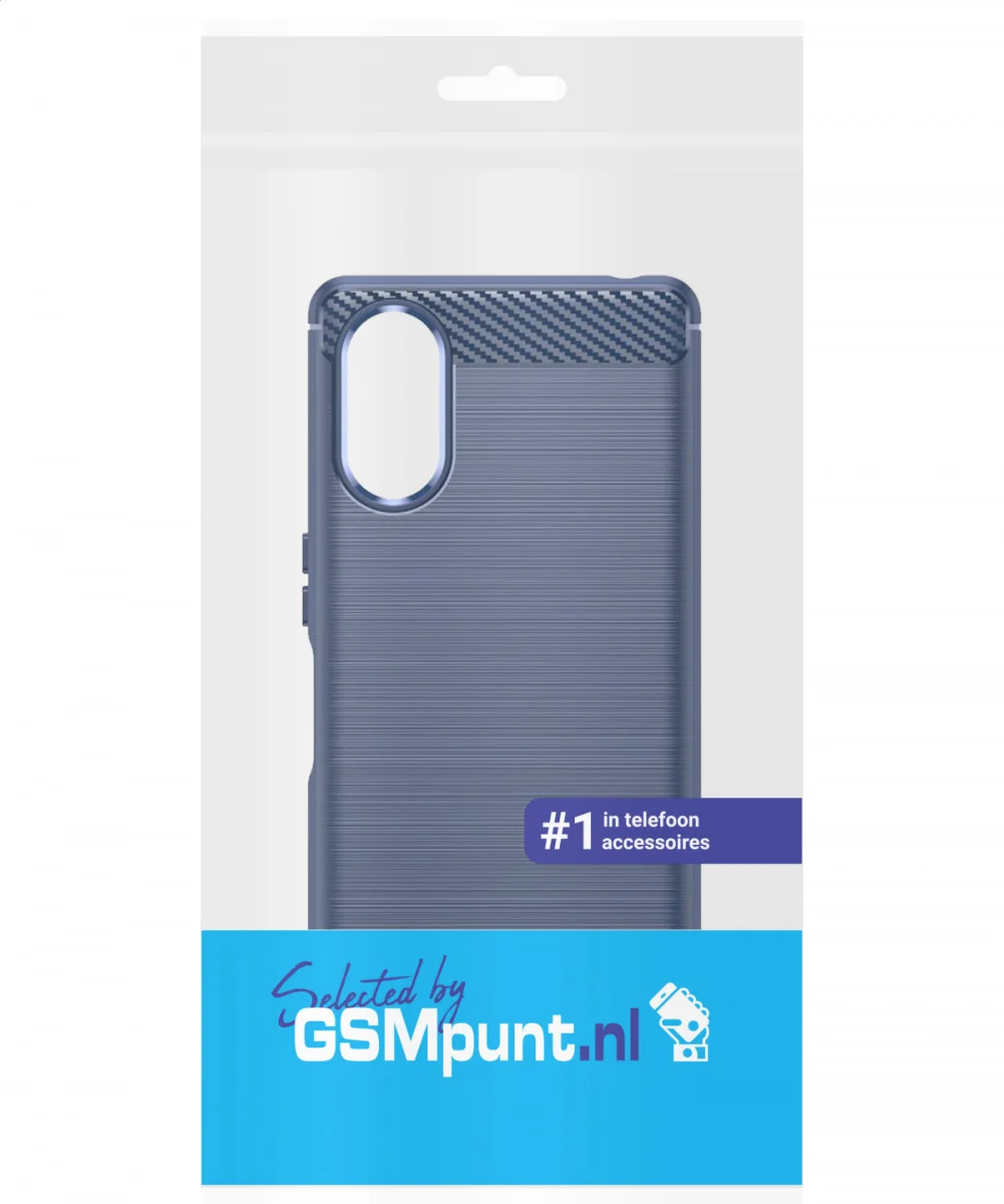 Sony Xperia 5 V Hoesje Geborsteld TPU Flexibele Back Cover Blauw afbeelding 9