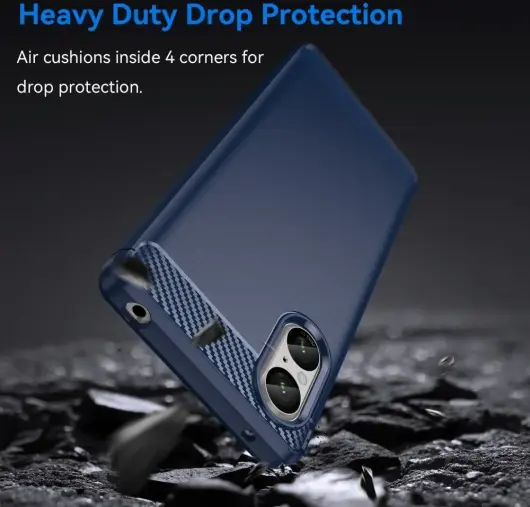 Sony Xperia 5 V Hoesje Geborsteld TPU Flexibele Back Cover Blauw afbeelding 5