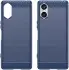 Sony Xperia 5 V Hoesje Geborsteld TPU Flexibele Back Cover Blauw afbeelding 2