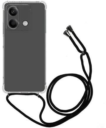 Xiaomi Redmi Note 13 5G Hoesje Koord Schokbestendig TPU Transparant Hoesjes