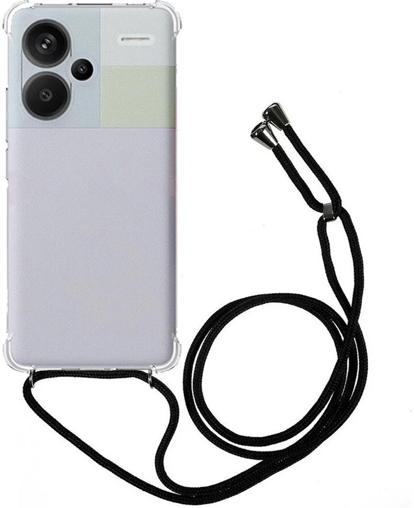 Xiaomi Redmi Note 13 Pro Plus Hoesje Koord Schokbestendig Transparant afbeelding 1