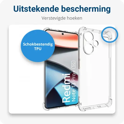 Xiaomi Redmi Note 13 Pro Plus Hoesje Koord Schokbestendig Transparant afbeelding 2