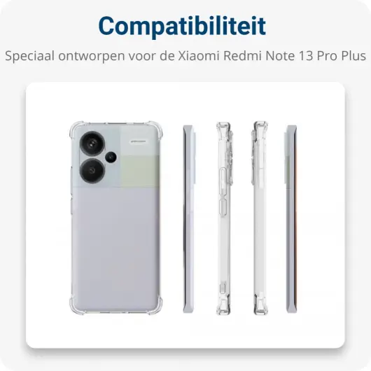Xiaomi Redmi Note 13 Pro Plus Hoesje Koord Schokbestendig Transparant afbeelding 4