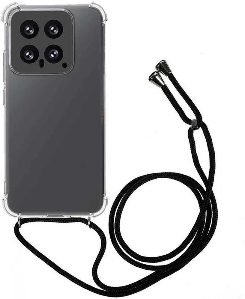 Xiaomi 14 Hoesje met Koord Schokbestendig TPU Transparant afbeelding 1