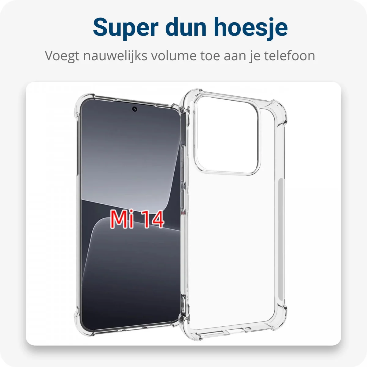 Xiaomi 14 Hoesje met Koord Schokbestendig TPU Transparant afbeelding 5