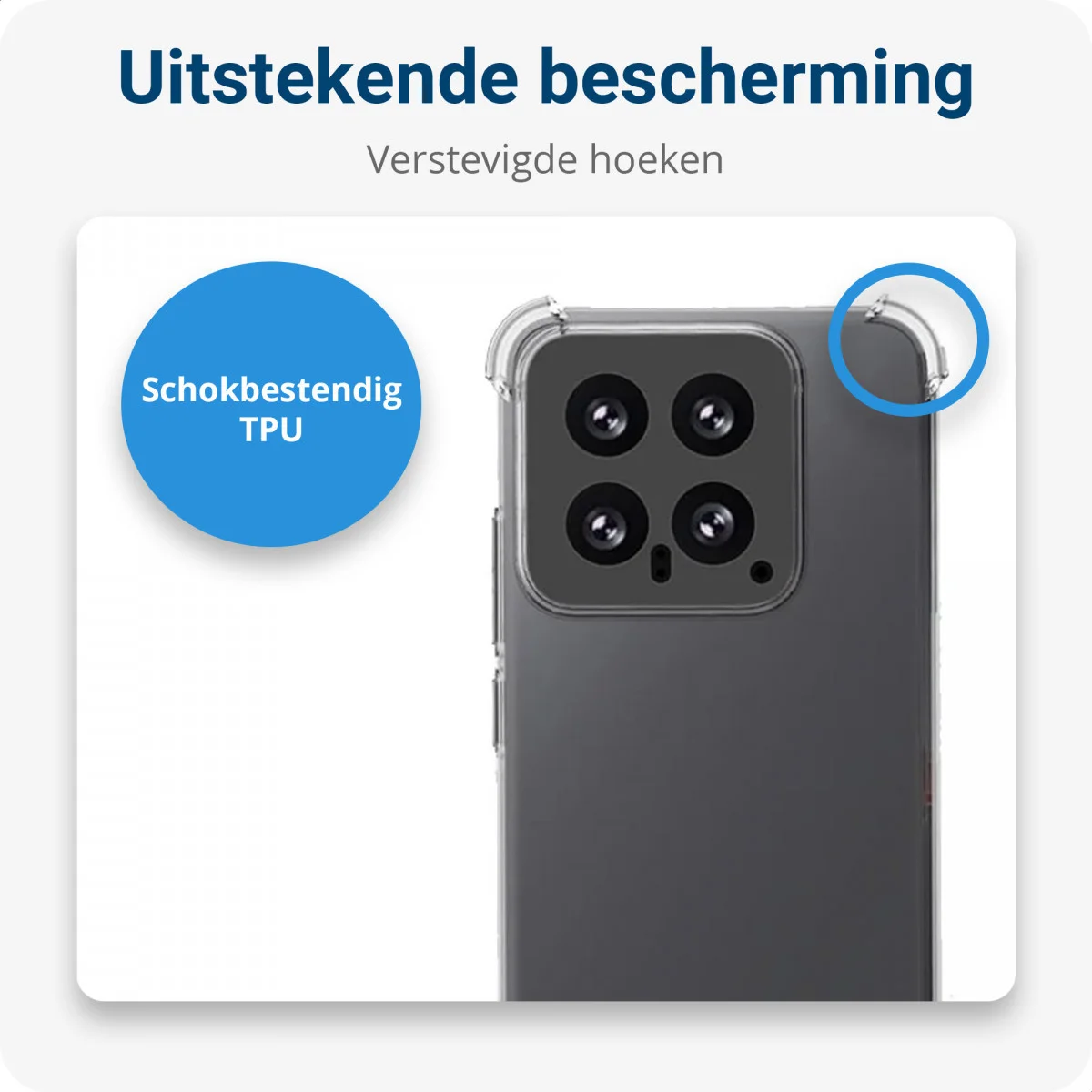 Xiaomi 14 Hoesje met Koord Schokbestendig TPU Transparant afbeelding 2