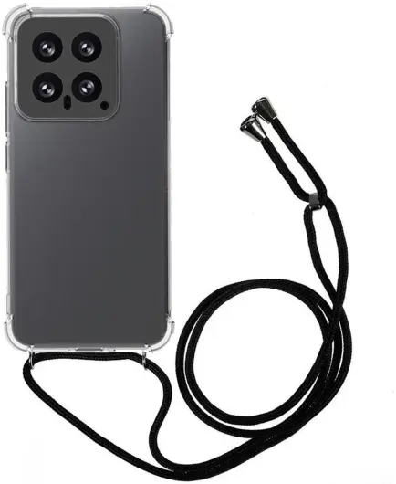 Xiaomi 14 Hoesje met Koord Schokbestendig TPU Transparant afbeelding 1