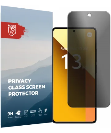 Rosso Xiaomi Redmi Note 13 5G 9H Tempered Glass Protector Privacy Screen Protectors