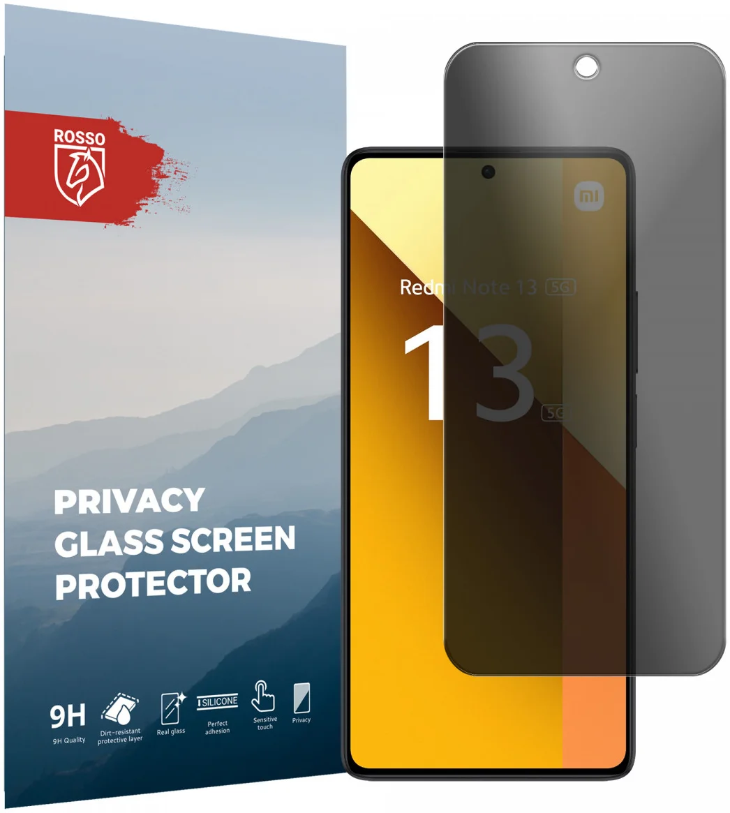 Rosso Xiaomi Redmi Note 13 5G 9H Tempered Glass Protector Privacy afbeelding 1