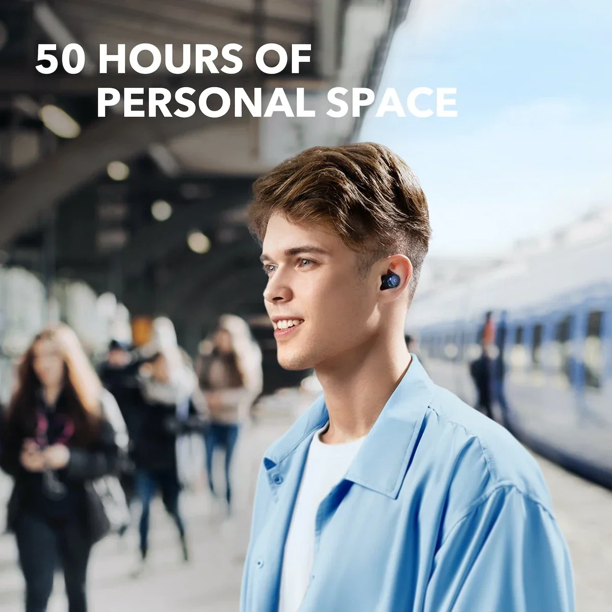Anker SoundCore Space A40 Draadloze Oordopjes Ruisonderdrukking Blauw afbeelding 4