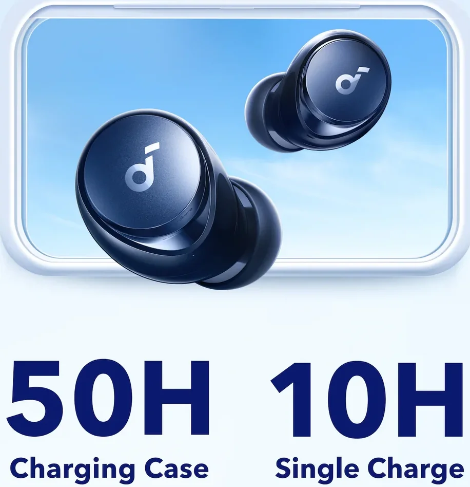Anker SoundCore Space A40 Draadloze Oordopjes Ruisonderdrukking Blauw afbeelding 6