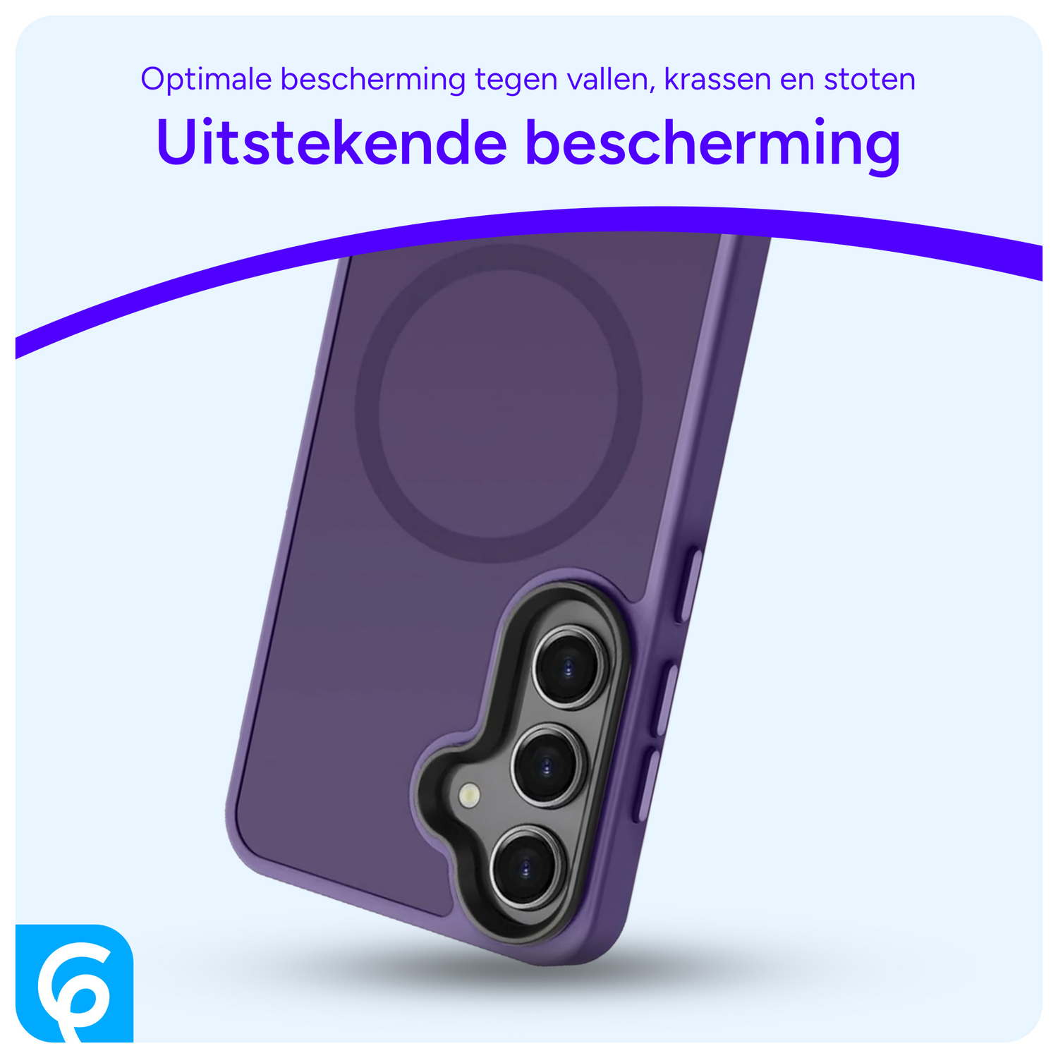 Samsung Galaxy S24 Hoesje met MagSafe Back Cover Matte Paars afbeelding 2