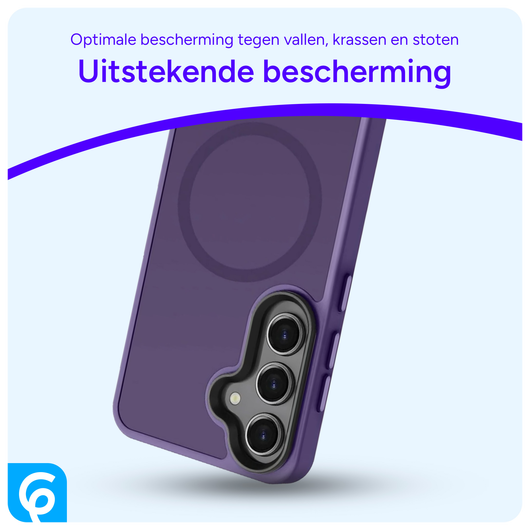 Samsung Galaxy S24 Hoesje met MagSafe Back Cover Matte Paars afbeelding 2