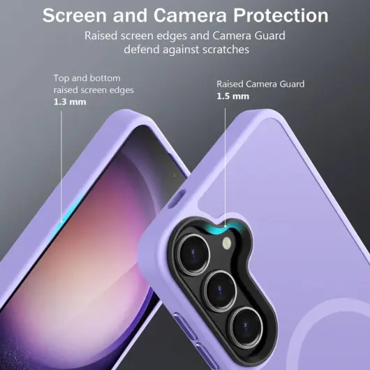 Samsung Galaxy S24 Hoesje met MagSafe Back Cover Matte Violet afbeelding 5