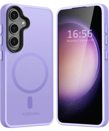 Samsung Galaxy S24 Plus Hoesje met MagSafe Matte Violet Hoesjes