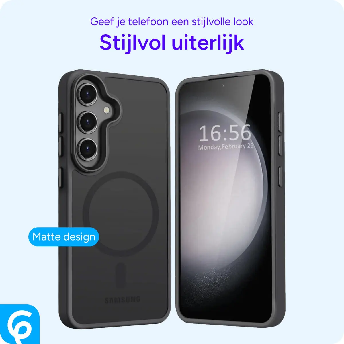 Samsung Galaxy S24 Plus Hoesje met MagSafe Matte Zwart afbeelding 6