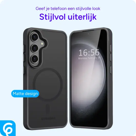 Samsung Galaxy S24 Plus Hoesje met MagSafe Matte Zwart afbeelding 6