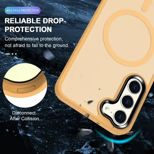 Samsung Galaxy S24 Ultra Hoesje met MagSafe Matte Oranje afbeelding 4