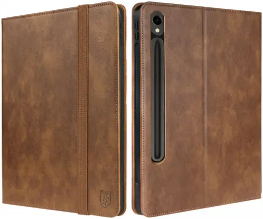 Rosso Element Samsung Galaxy Tab S9 FE Plus Hoes Book Case Bruin afbeelding 2