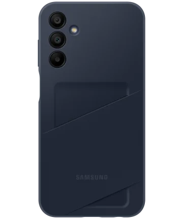 Origineel Samsung Galaxy A15 Hoesje Card Slot Cover Blauw Zwart Hoesjes