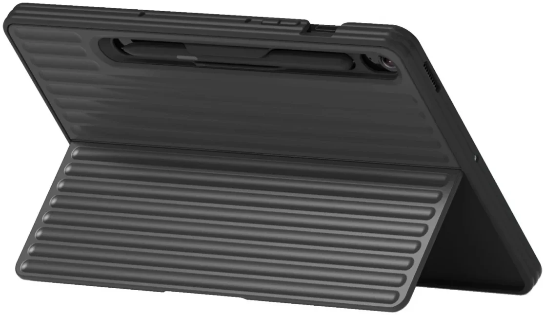 Originele Samsung Galaxy Tab S9 FE+ Hoes Safeguard Stand Cover Zwart afbeelding 2