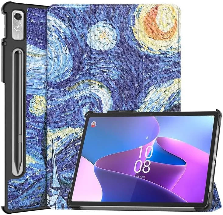 Lenovo Tab P12 Hoes Tri-Fold Book Case met Standaard Sterren Nacht afbeelding 1