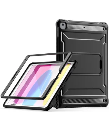 Apple iPad 10.2 Hoes met Screen Protector en Standaard Zwart Hoesjes