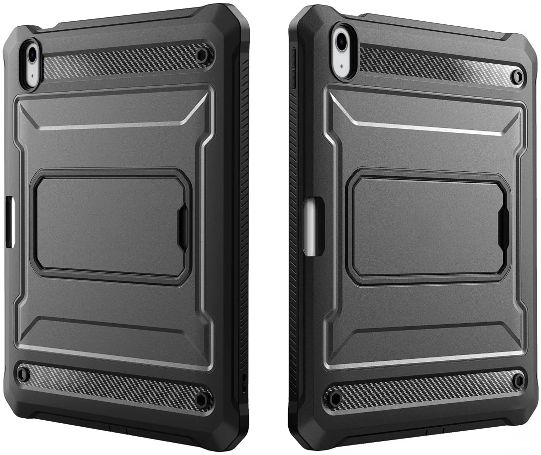 Apple iPad 11 (2025) / 10.9 (2022) Hoes met Screen Protector en Standaard Zwart afbeelding 2