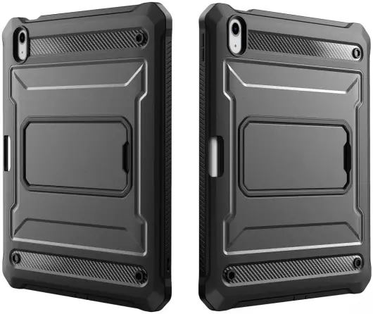 Apple iPad 11 (2025) / 10.9 (2022) Hoes met Screen Protector en Standaard Zwart afbeelding 2