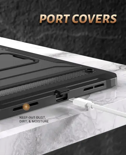 Apple iPad 11 (2025) / 10.9 (2022) Hoes met Screen Protector en Standaard Zwart afbeelding 6