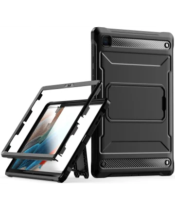 Samsung Galaxy Tab A8 Hoes met Screen Protector en Standaard Zwart Hoesjes