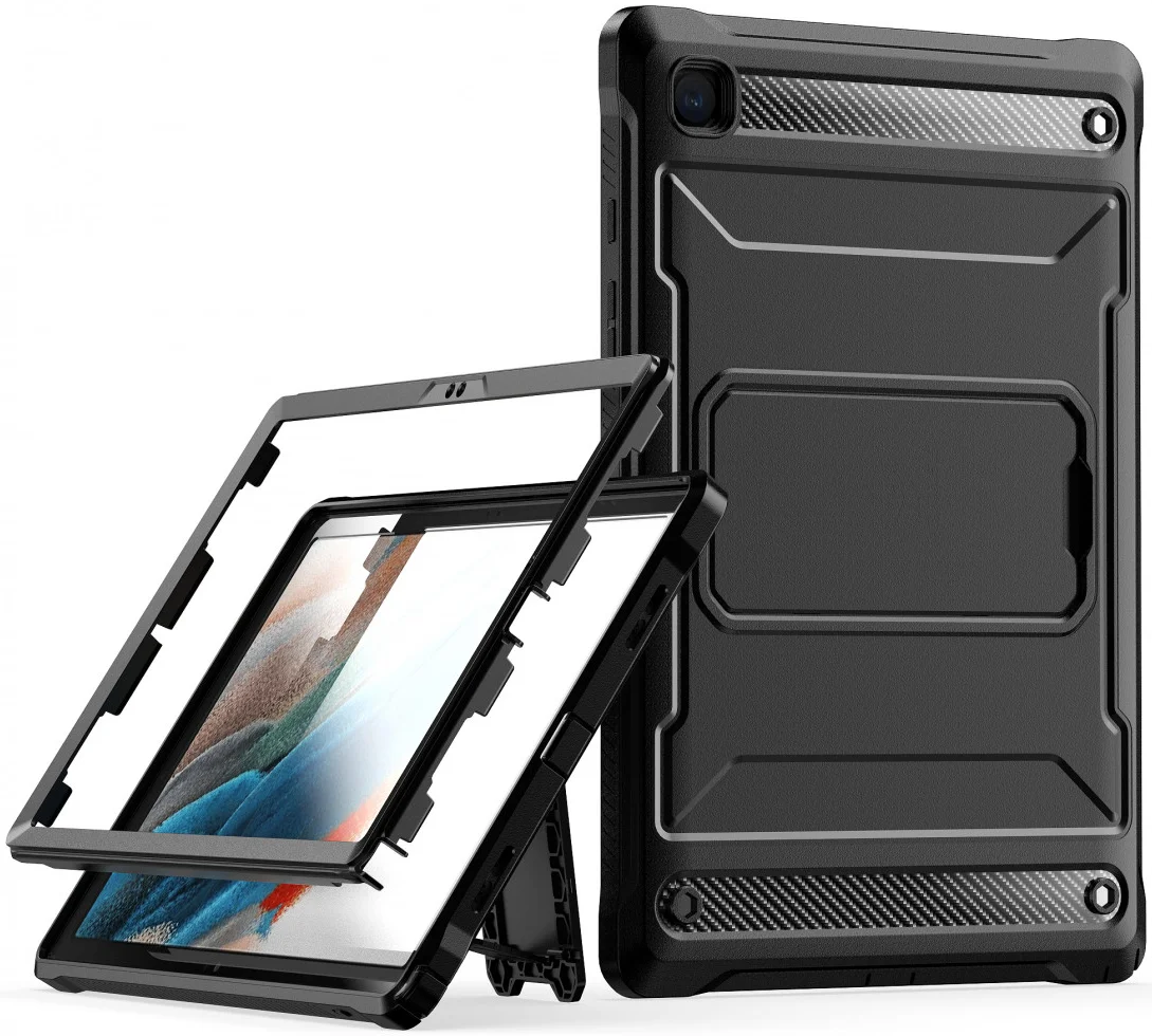 Samsung Galaxy Tab A8 Hoes met Screen Protector en Standaard Zwart afbeelding 1