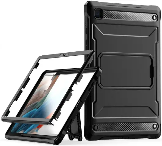 Samsung Galaxy Tab A8 Hoes met Screen Protector en Standaard Zwart afbeelding 1