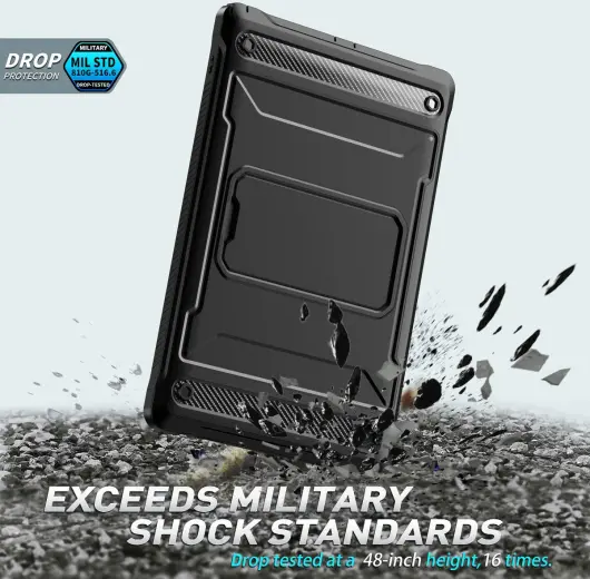 Samsung Galaxy Tab A8 Hoes met Screen Protector en Standaard Zwart afbeelding 5