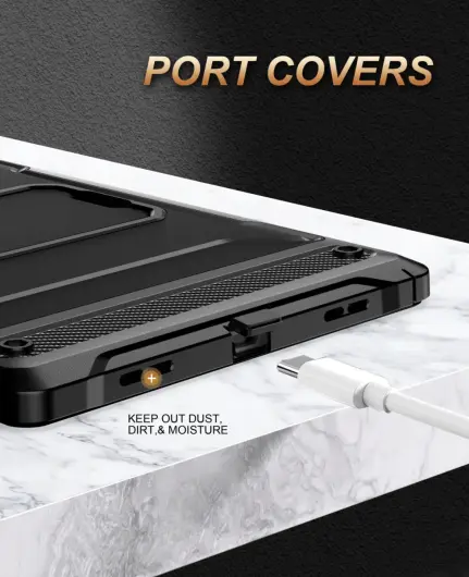 Samsung Galaxy Tab A8 Hoes met Screen Protector en Standaard Zwart afbeelding 6