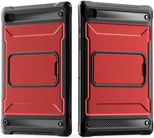 Samsung Galaxy Tab A8 Hoes met Screen Protector en Standaard Rood afbeelding 2