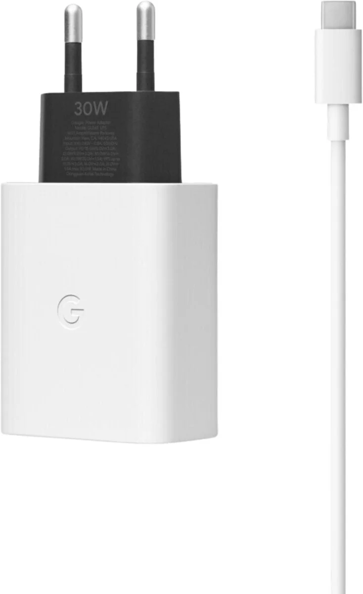Originele Google 30W USB-C PD Adapter met USB-C Kabel 1 Meter Wit afbeelding 1