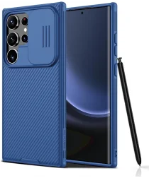 Nillkin CamShield Samsung Galaxy S24 Ultra Hoesje Camera Slider Blauw