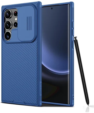 Nillkin CamShield Samsung Galaxy S24 Ultra Hoesje Camera Slider Blauw Hoesjes